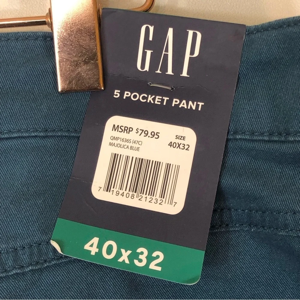 New Gap Men's Super Soft Stretch Twill 5 Pocket Pant 40‎ X 32